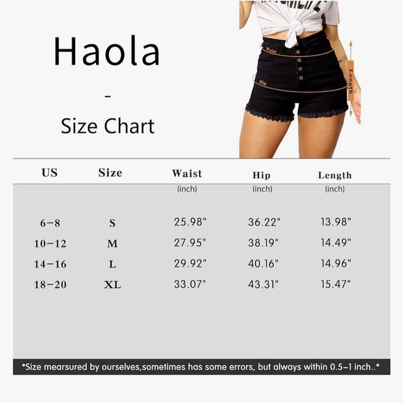 5 Button Denim Shorts - Picture 2 of 7